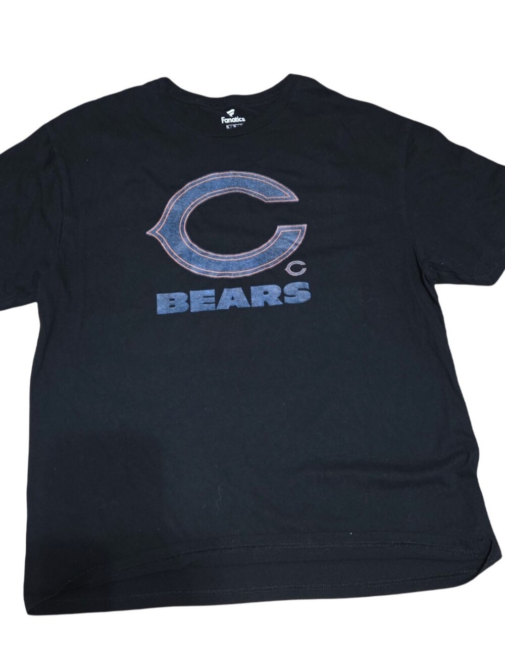 Fanatics Black Chicago Bears Graphic Tee NFL Vintage Football Size XL